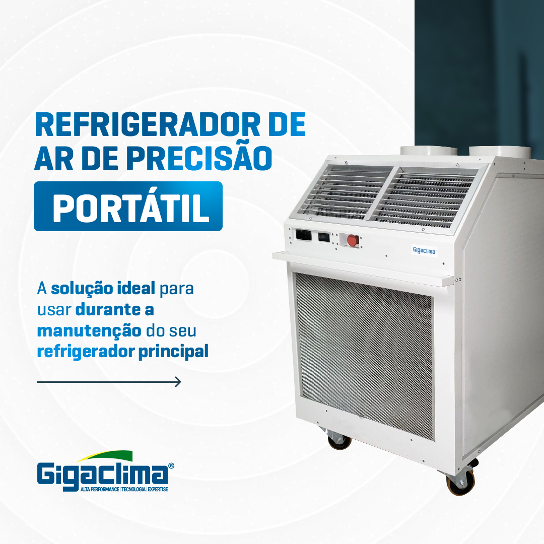 Já conhece o refrigerador de ar de precisão portátil? 🛠️❄️