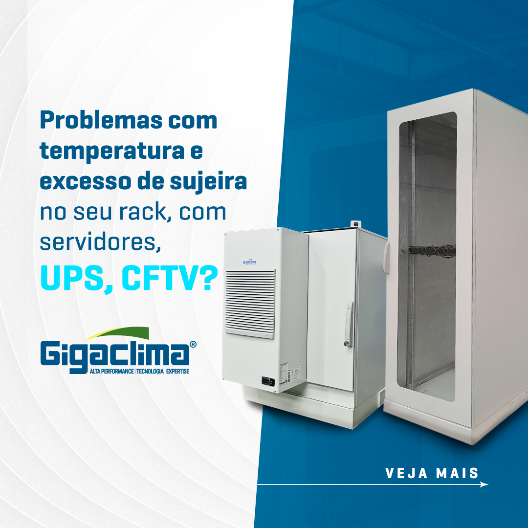 Problemas com temperatura e excesso de sujeira no seu rack, com servidores, UPS, CFTV?